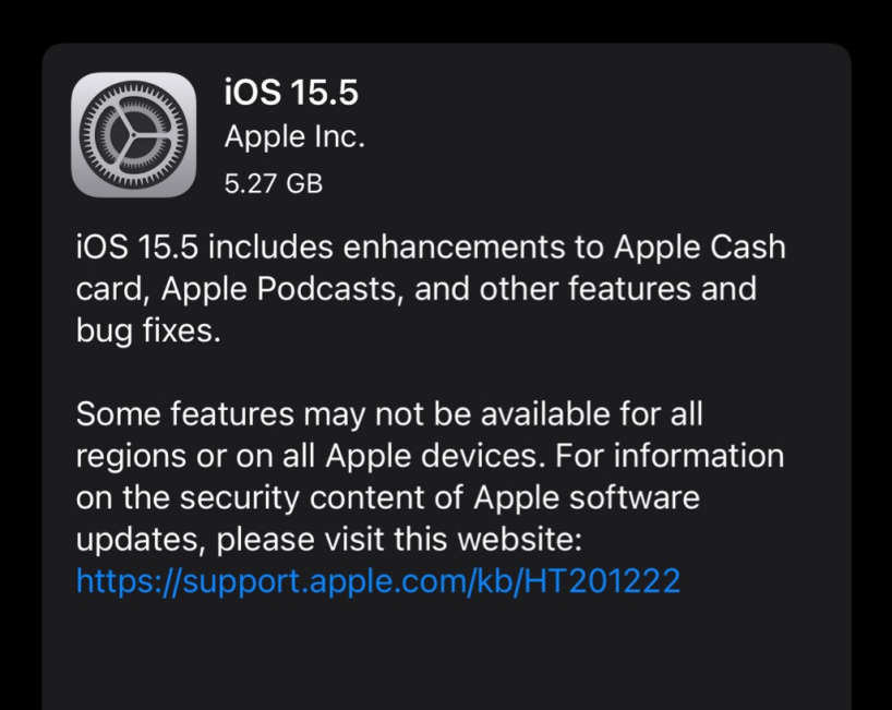 万江街道苹果手机维修分享iOS 15.5 RC版更新内容及升级方法 